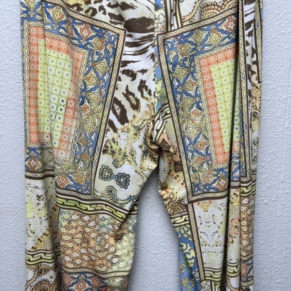 Chico's Patchwork Pull On Womens Pants Large Bohemian Free Spirited Hippie Beach - Picture 9 of 15